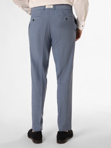 CARL GROSS Regular Pleat-Front Pants in Blue