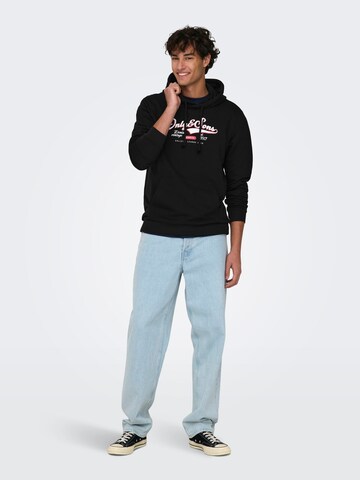 Only & Sons Sweatshirt 'Lenny' in Zwart