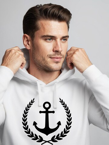 Neverless Sweatshirt 'Anker Captain' in White