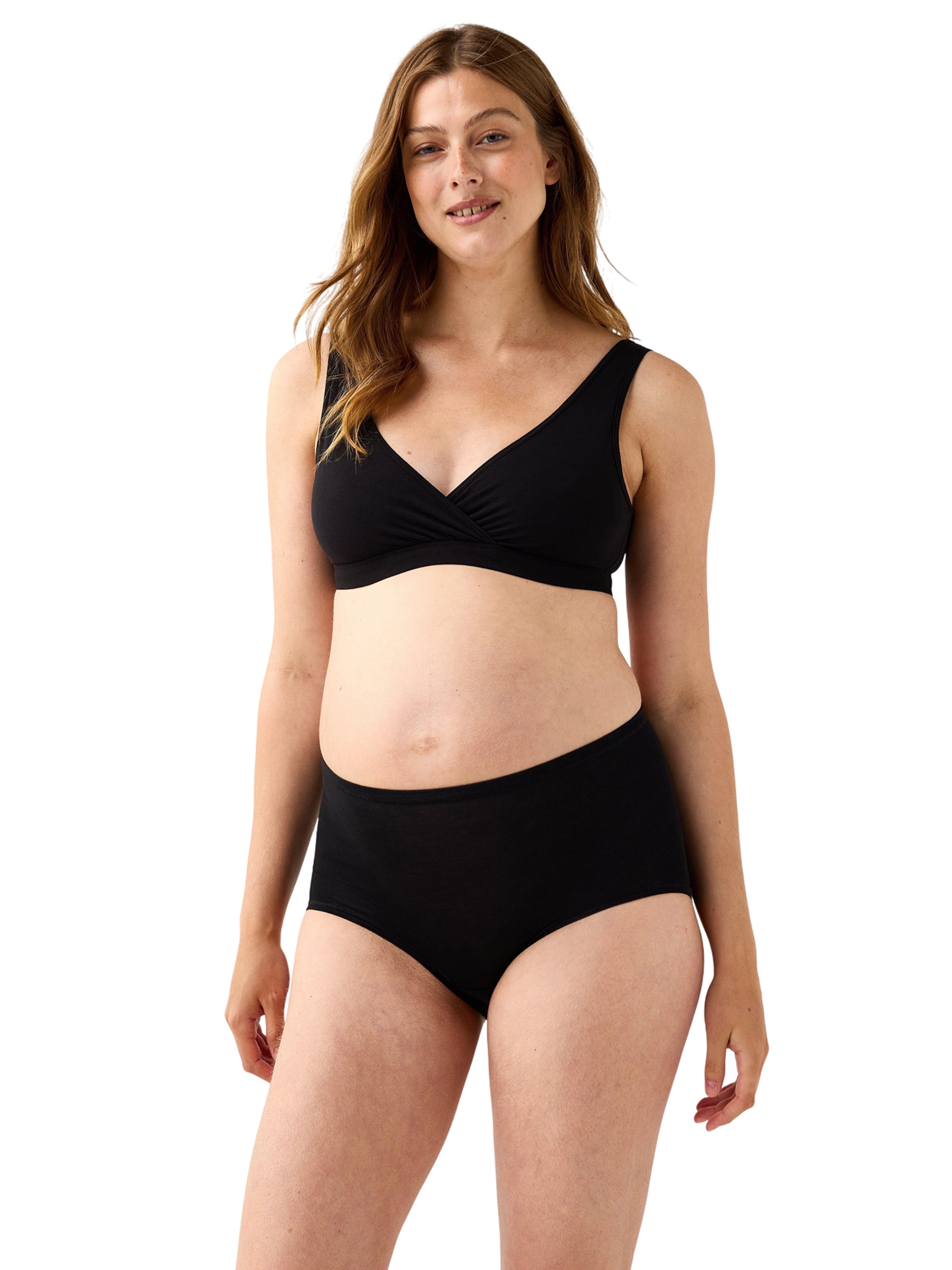 Bustier Soutien-gorge d’allaitement Lindex Maternity en marron : devant