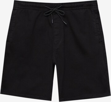 Pantaloni de la Pull&Bear pe negru: față