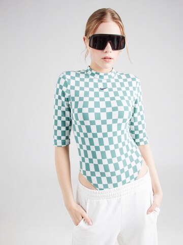 Nike Sportswear Bodi majica | zelena barva: sprednja stran