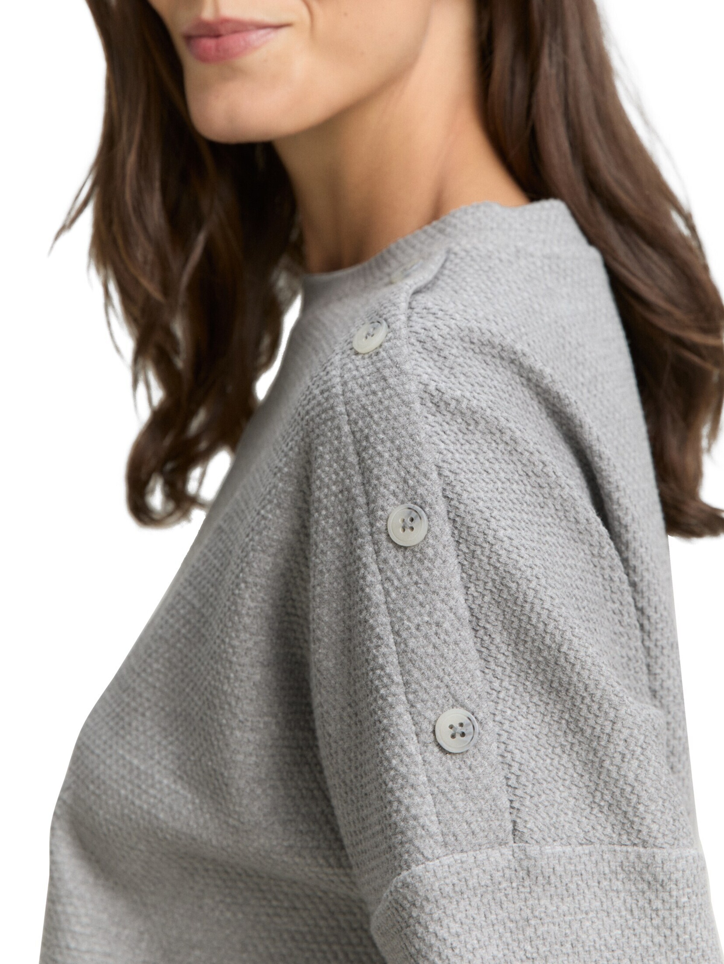TOM TAILOR Sweatshirt in Grey