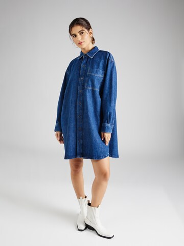 Robe-chemise G-Star RAW en bleu : devant