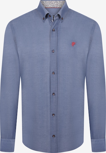 DENIM CULTURE Camisa 'Cyrus' en azul paloma / rojo oscuro, Vista del producto