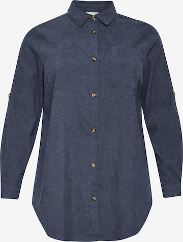 KAFFE CURVE Blouse 'Verana ' in Blue: front