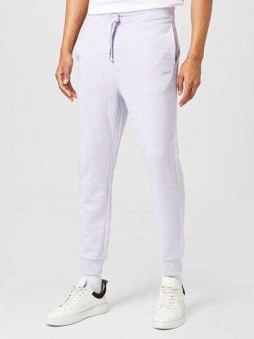 HUGO Tapered Broek 'Dayote' in Lila: voorkant