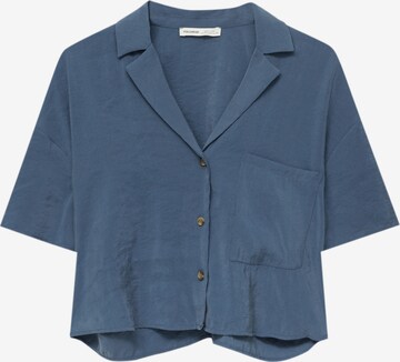 Pull&Bear Blouse in Blauw: voorkant