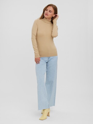 VERO MODA Sweater 'HAPPINESS' in Beige