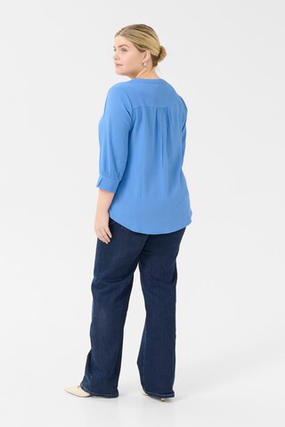 KAFFE CURVE Blouse 'KCLunda' in Blauw