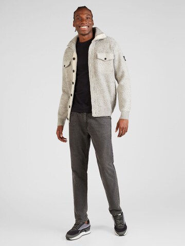 Petrol Industries Strickjacke 'New Lenox' in Grau
