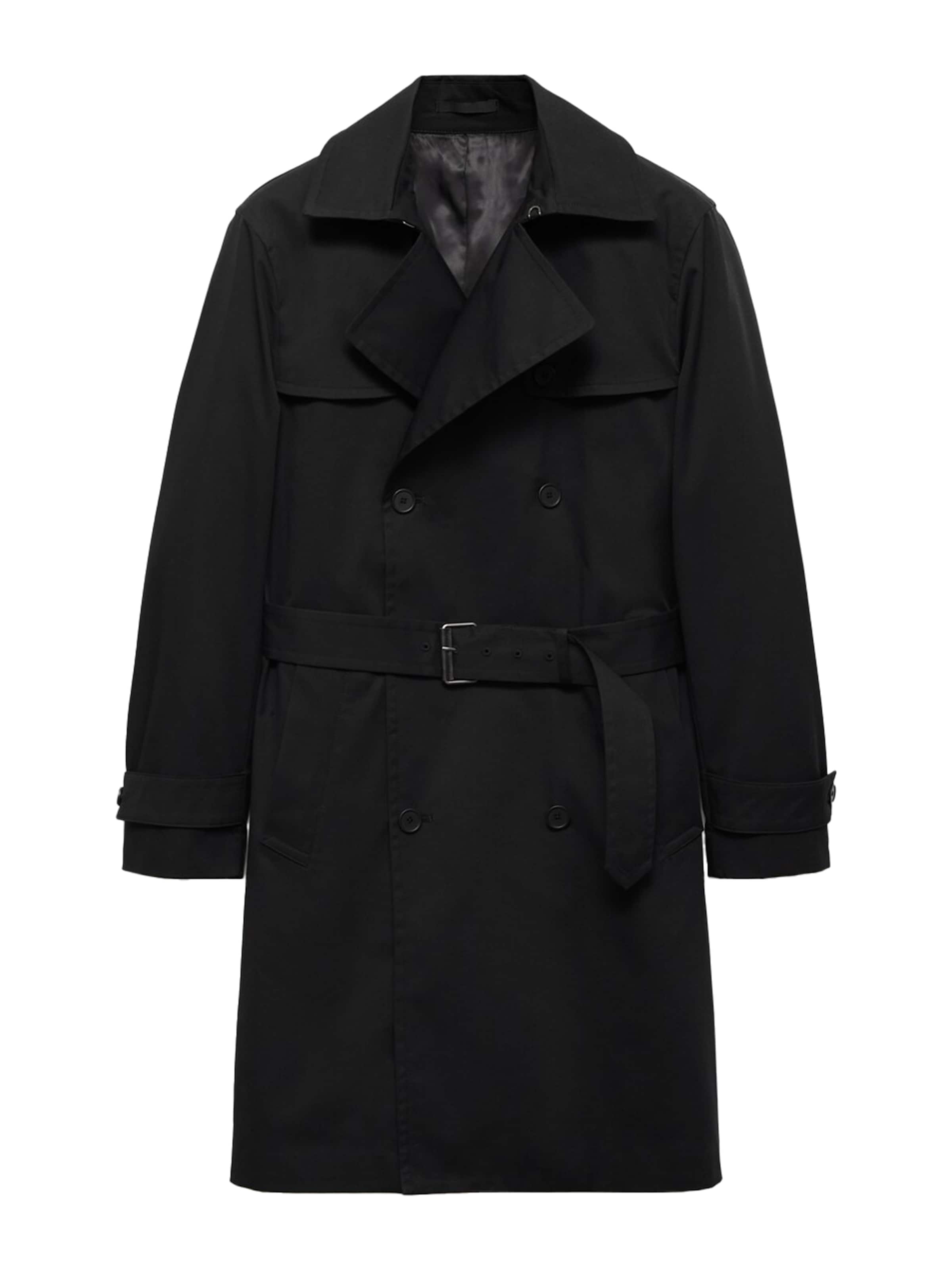 MANGO MAN Overgangsfrakke i sort: forside