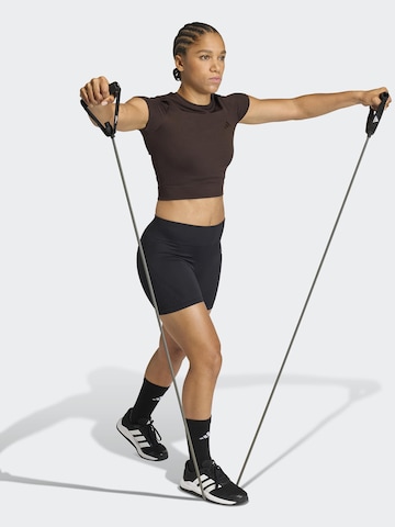 T-shirt fonctionnel 'Essentials' ADIDAS PERFORMANCE en marron