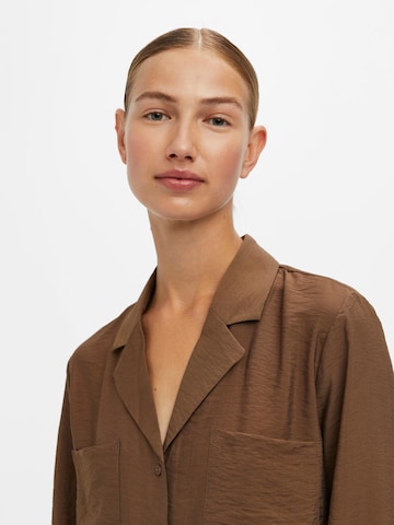 OBJECT Bluse 'Seline' i brun