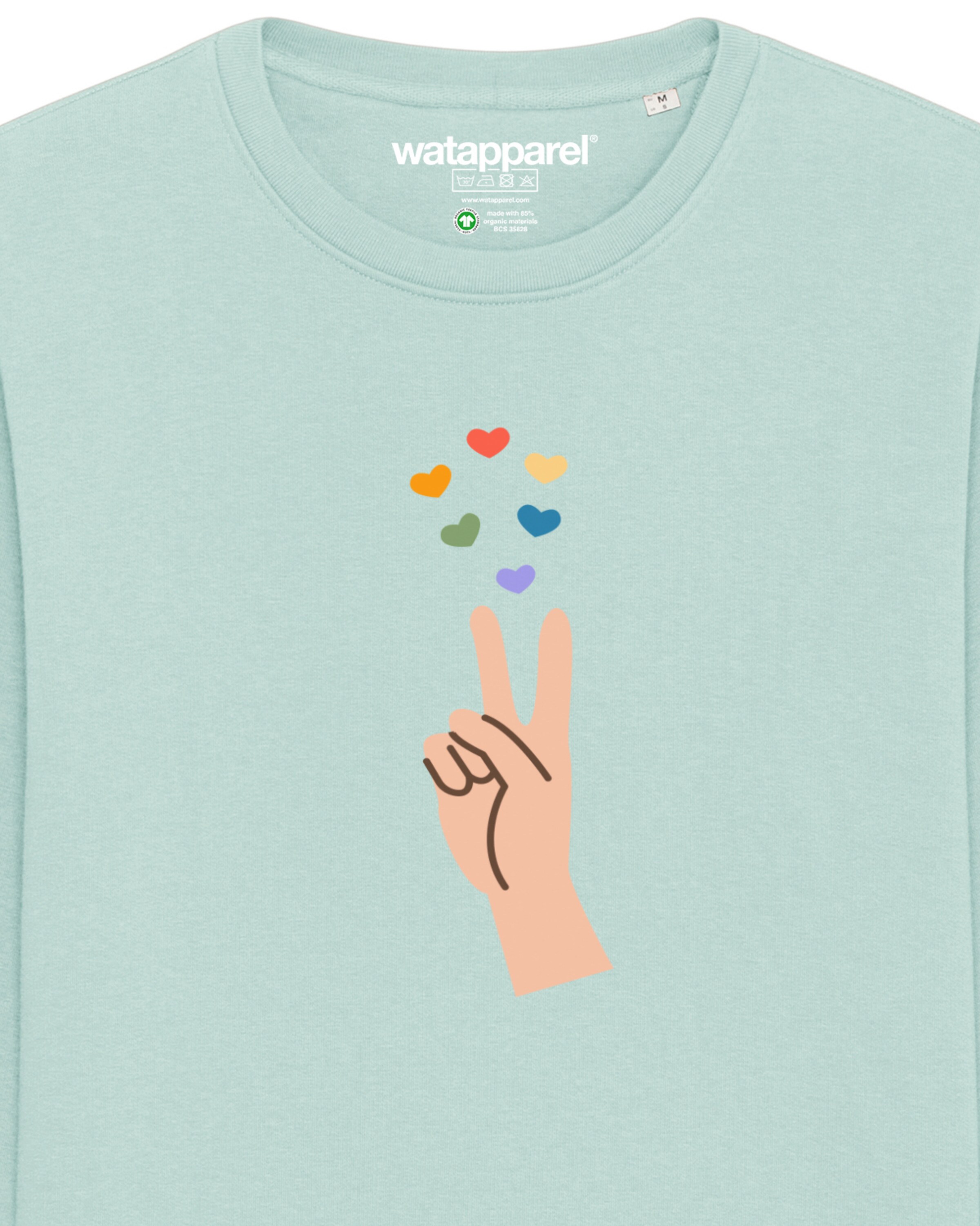 Felpa 'Spread love' di Watapparel in blu