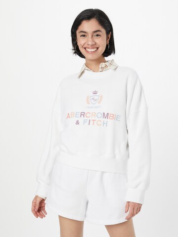 Abercrombie & Fitch Μπλούζα φούτερ σε λευκό: μπροστά
