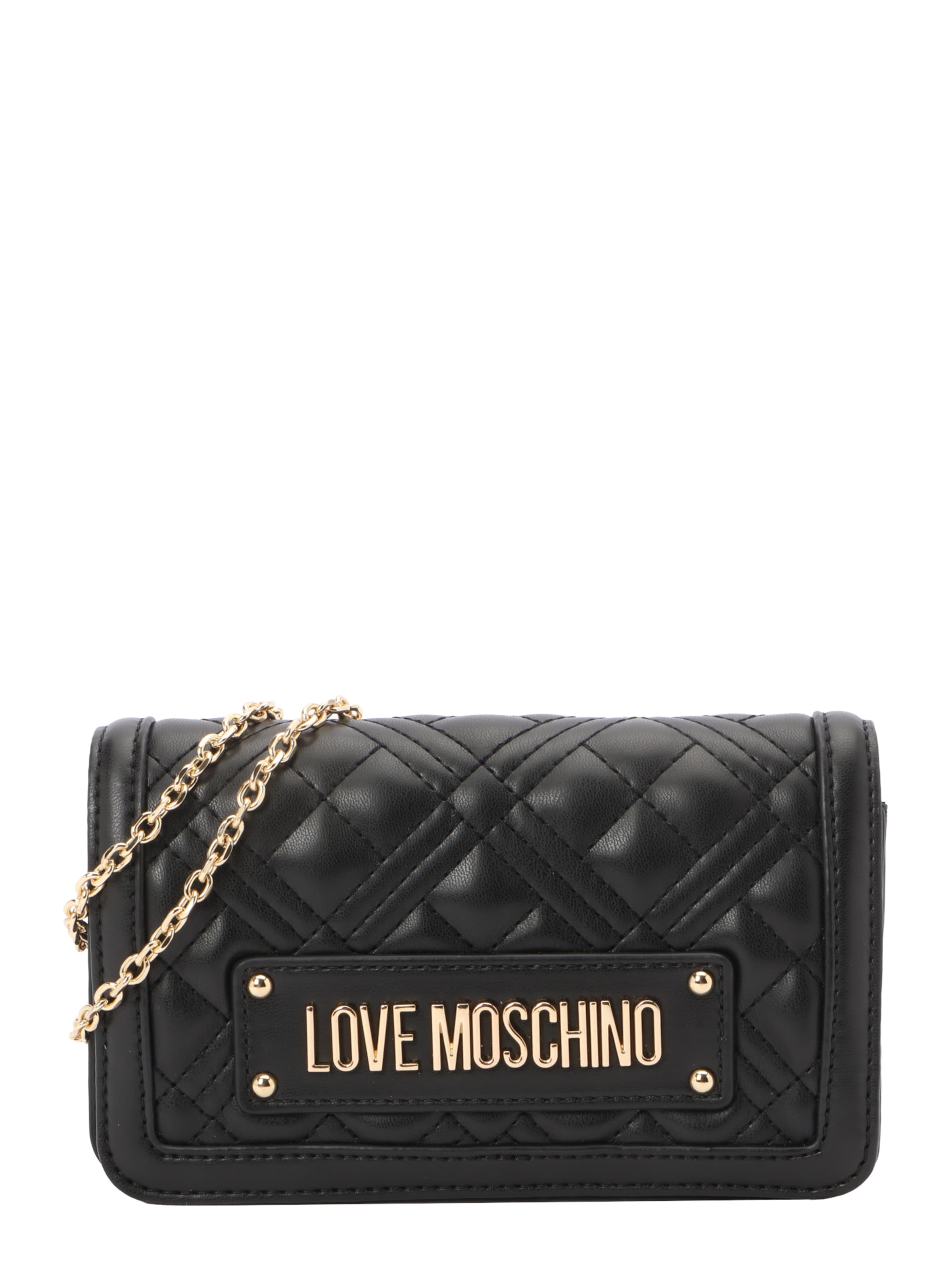 Love Moschino Чанта с презрамки 'Quilted' в черно: отпред