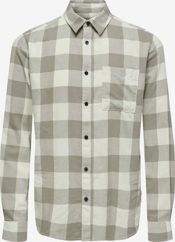 Slim fit Camicia di Only & Sons in grigio: frontale