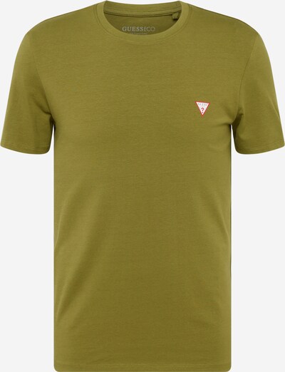 GUESS Camiseta en oliva / rojo / blanco, Vista del producto