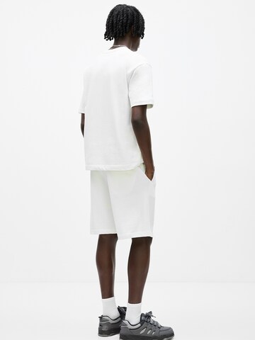 Pull&Bear Loosefit Broek in Wit