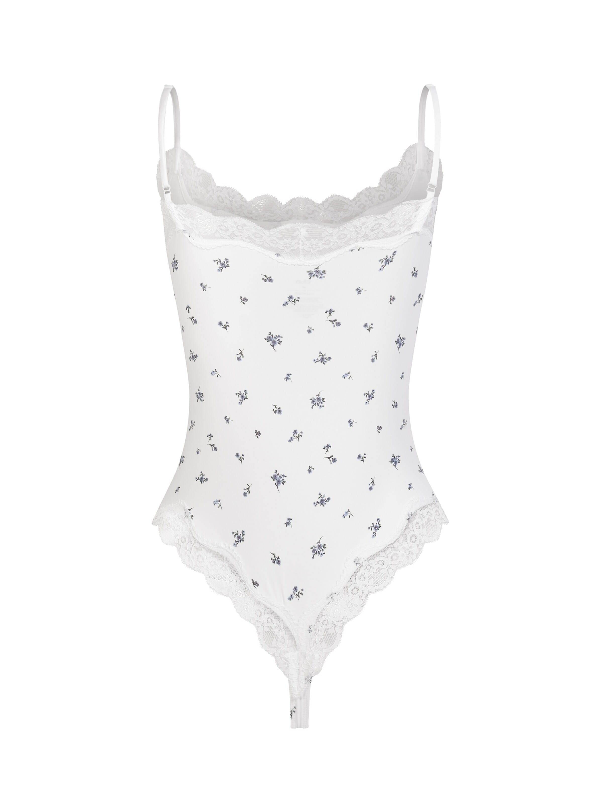 cfab (formerly creamy fabrics) Body 'Bodysuit String mit Lace' i vit