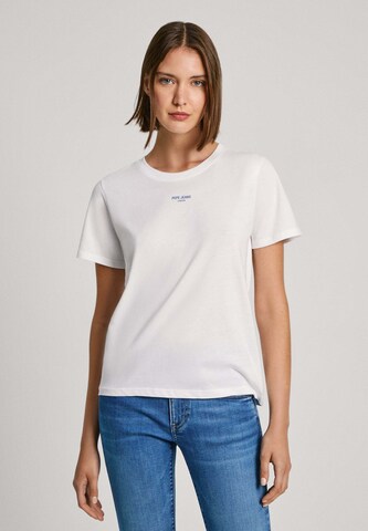 T-shirt Pepe Jeans en blanc : devant
