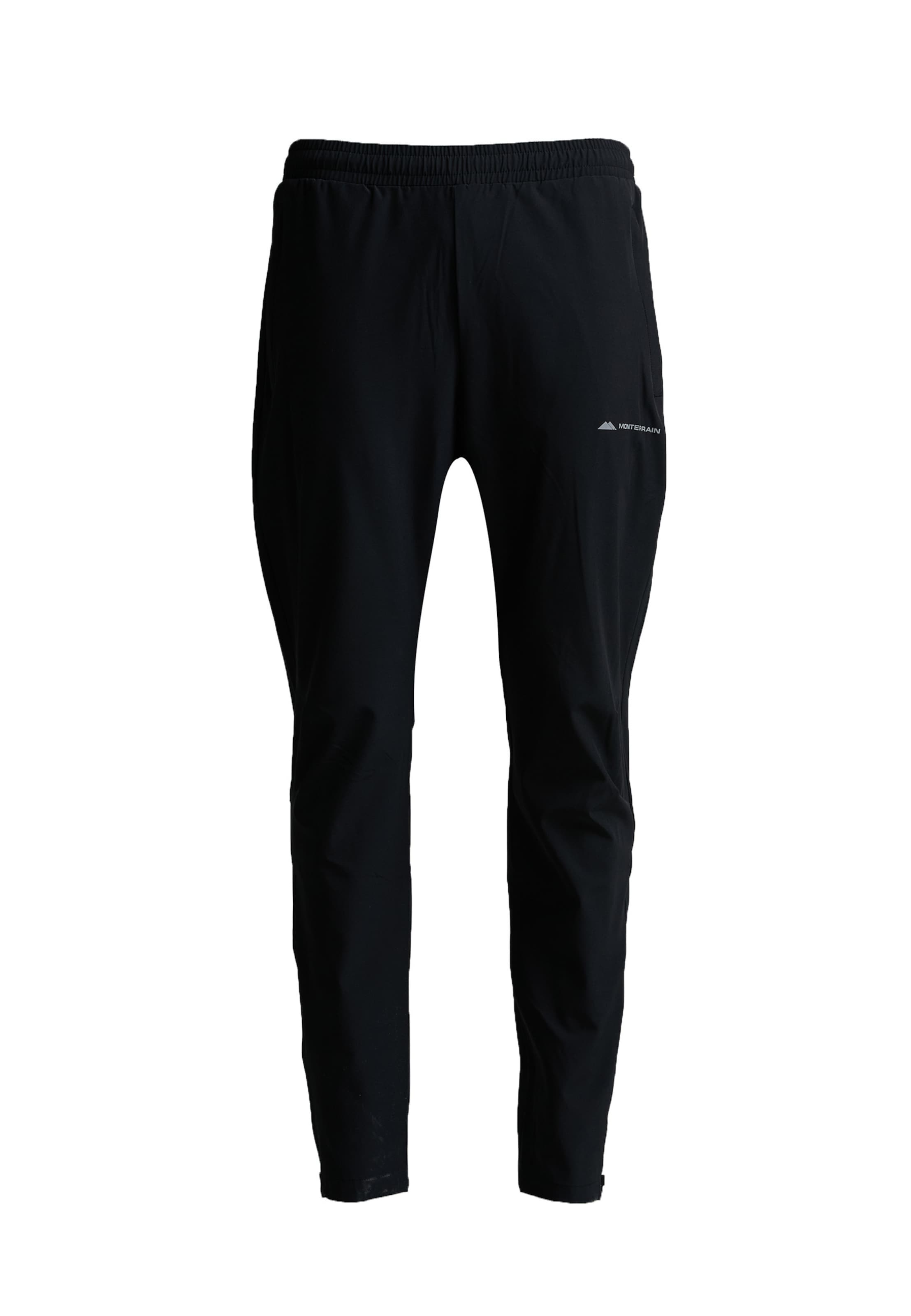 Regular Pantalon de sport MONTERRAIN en noir : devant
