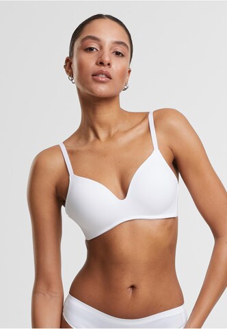 Sutien de tricou Sutien de la Urban Classics pe alb: față