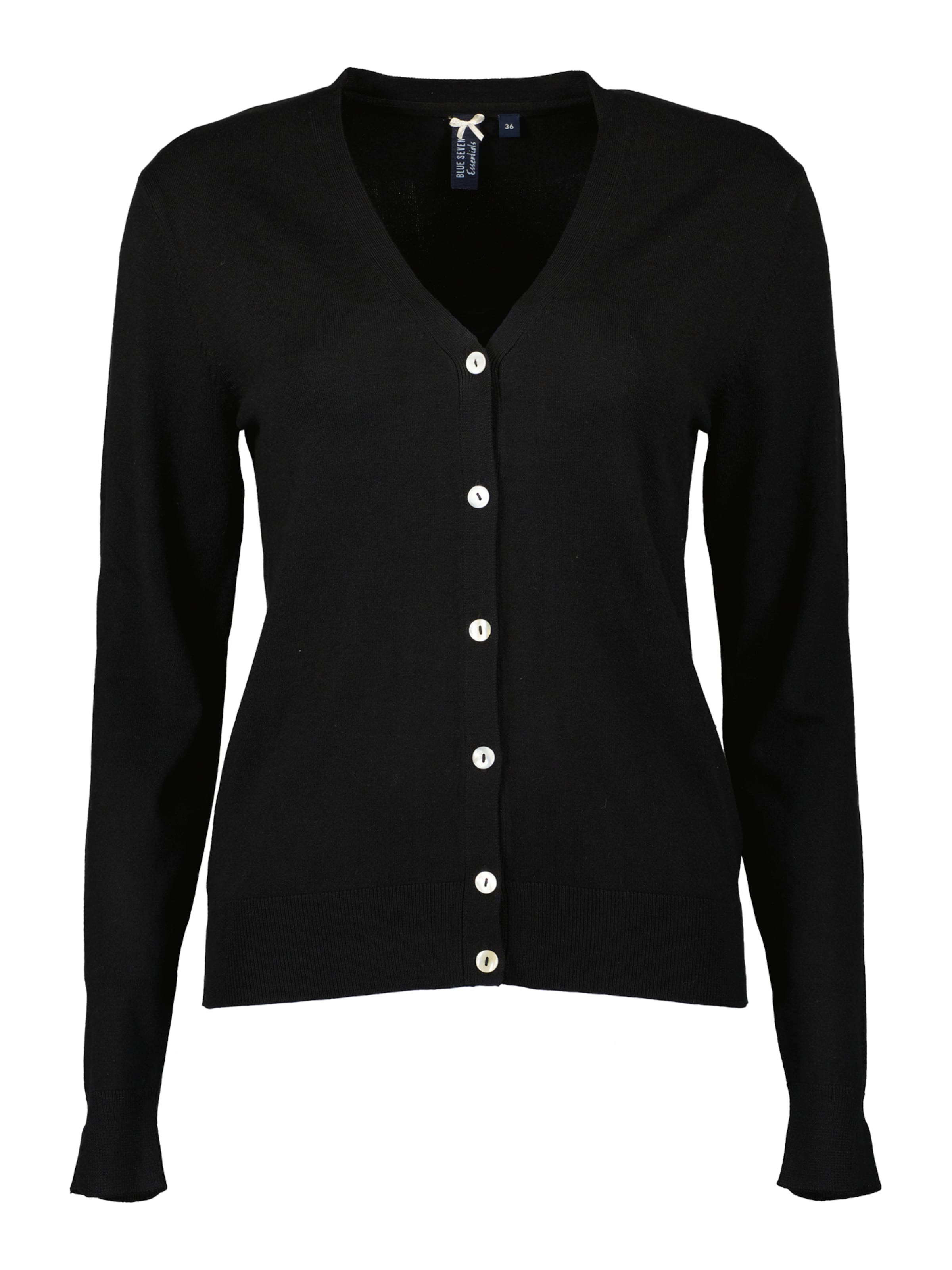 BLUE SEVEN Πλεκτή ζακέτα σε μαύρο: μπροστά