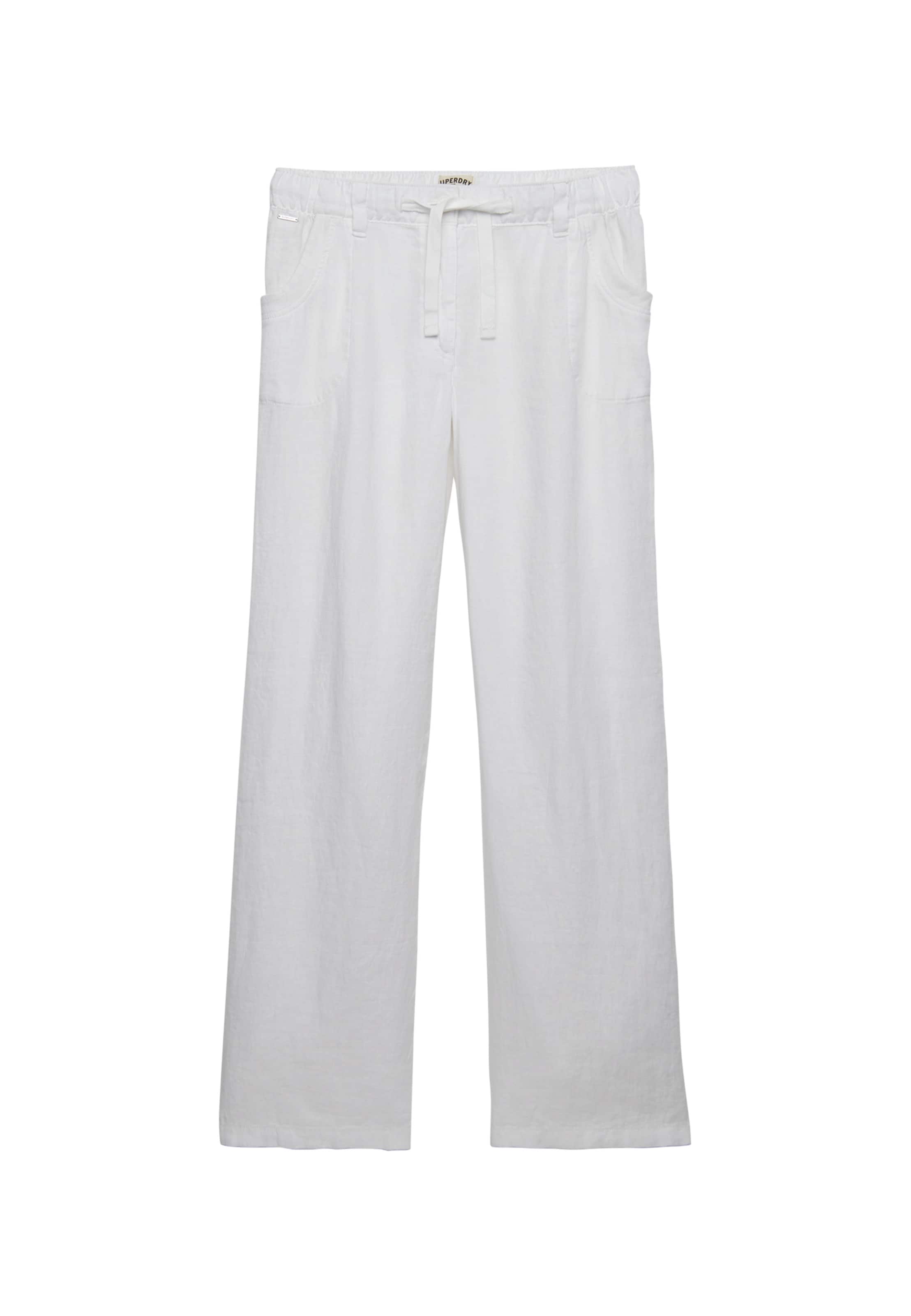 Superdry & Co Baggy Broek in Wit: voorkant