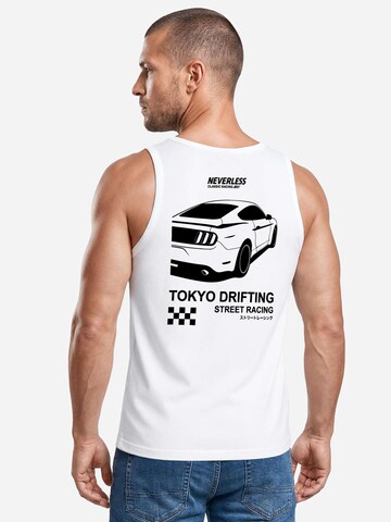 Neverless Shirt 'Tokyo Drifting'‌‌‌‌‌‌ in Weiß