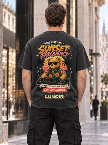LUNØIR Studio Shirt 'Sunset Frequency'‌‌‌‌‌‌‌‌‌‌ in Schwarz