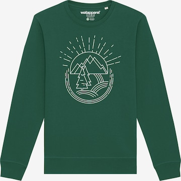 Felpa 'Natur ist schön' di Watapparel in verde: frontale