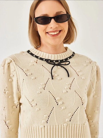 Pull-over Bianco Lucci en beige