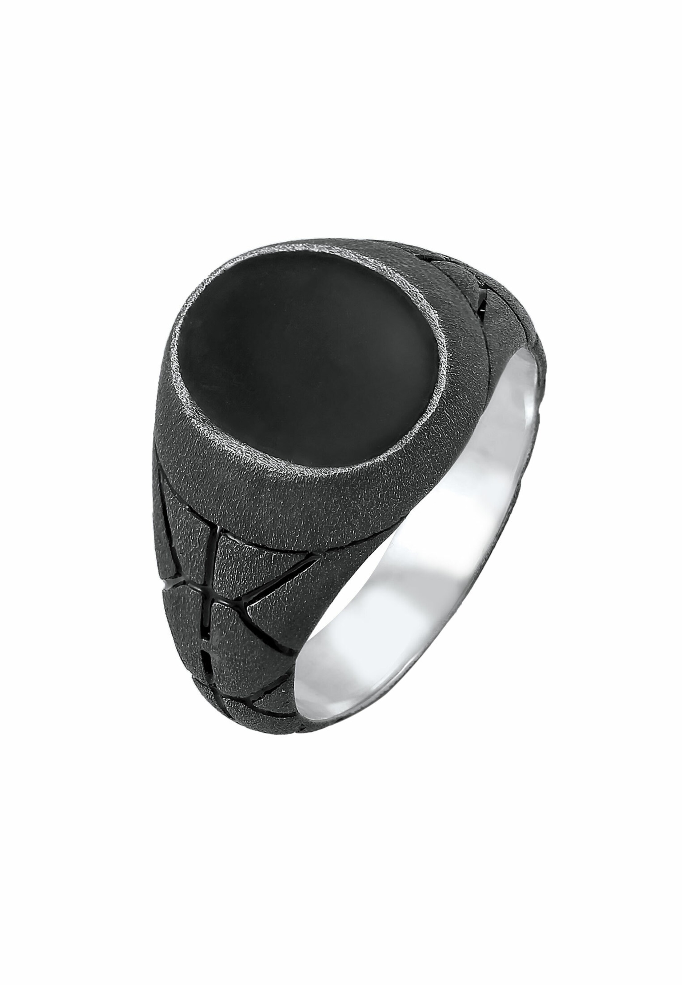 Bague KUZZOI en noir : devant