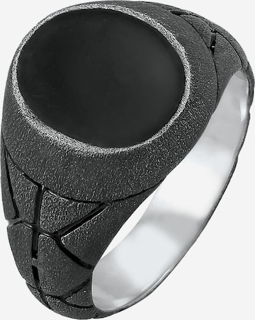 Bague KUZZOI en noir : devant