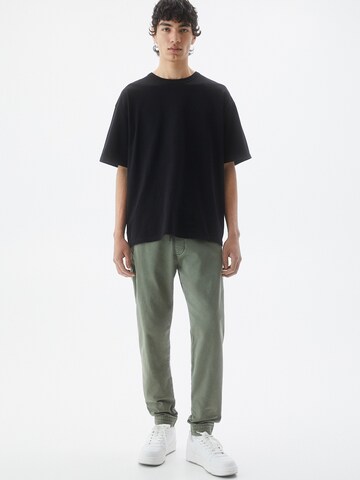 Pull&Bear Tapered Nadrág - zöld