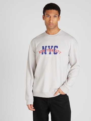 Sweat-shirt 'City' Denim Project en gris : devant