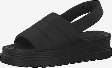 TAMARIS - Sandalias en negro: frente