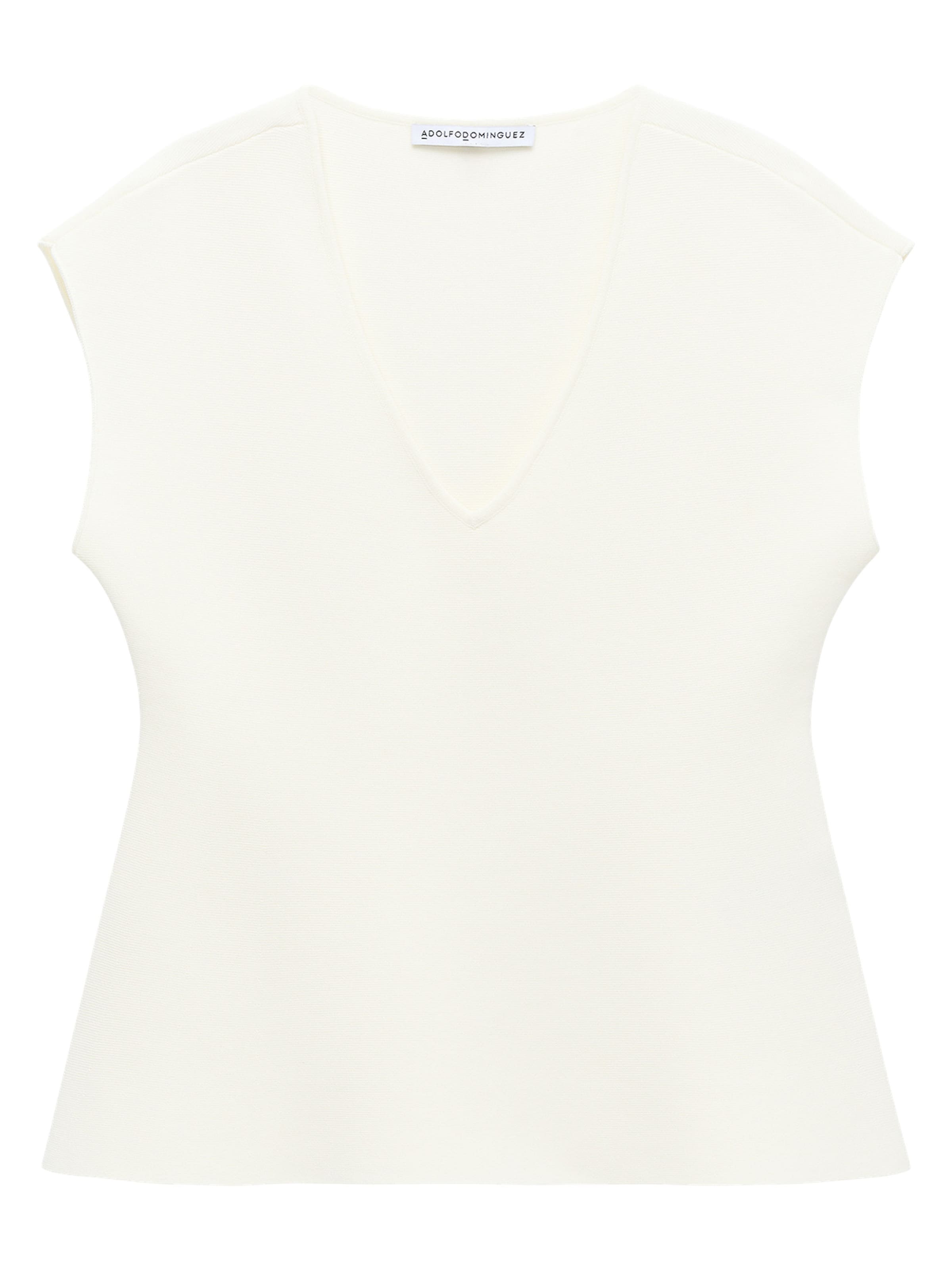 Tops en tricot Adolfo Dominguez en beige : devant