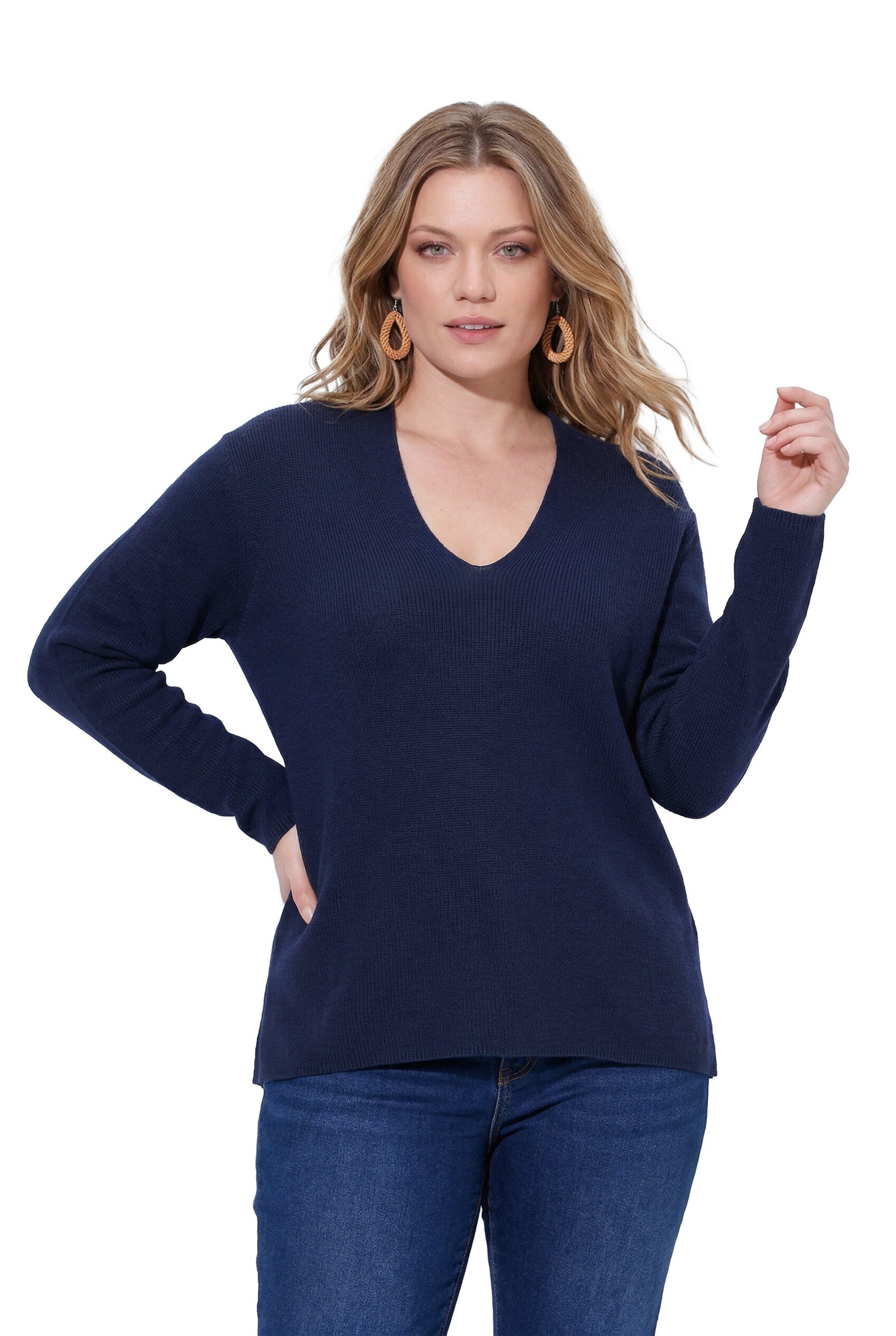 Ulla Popken Sweater in Blue: front