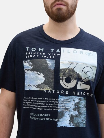 Tricou de la TOM TAILOR Men + pe albastru