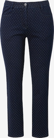 Coupe slim Jean Ulla Popken en bleu : devant