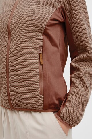 North Bend Fleece Jacket 'Helga' in Brown