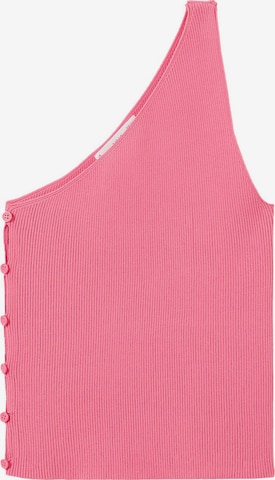 MANGO Knitted Top 'TOBOGAN' in Pink: front