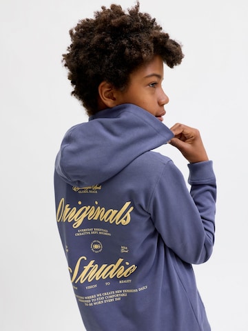 Jack & Jones Junior Кофта на молнии 'JORNORREBRO TYPO' в Синий: спереди