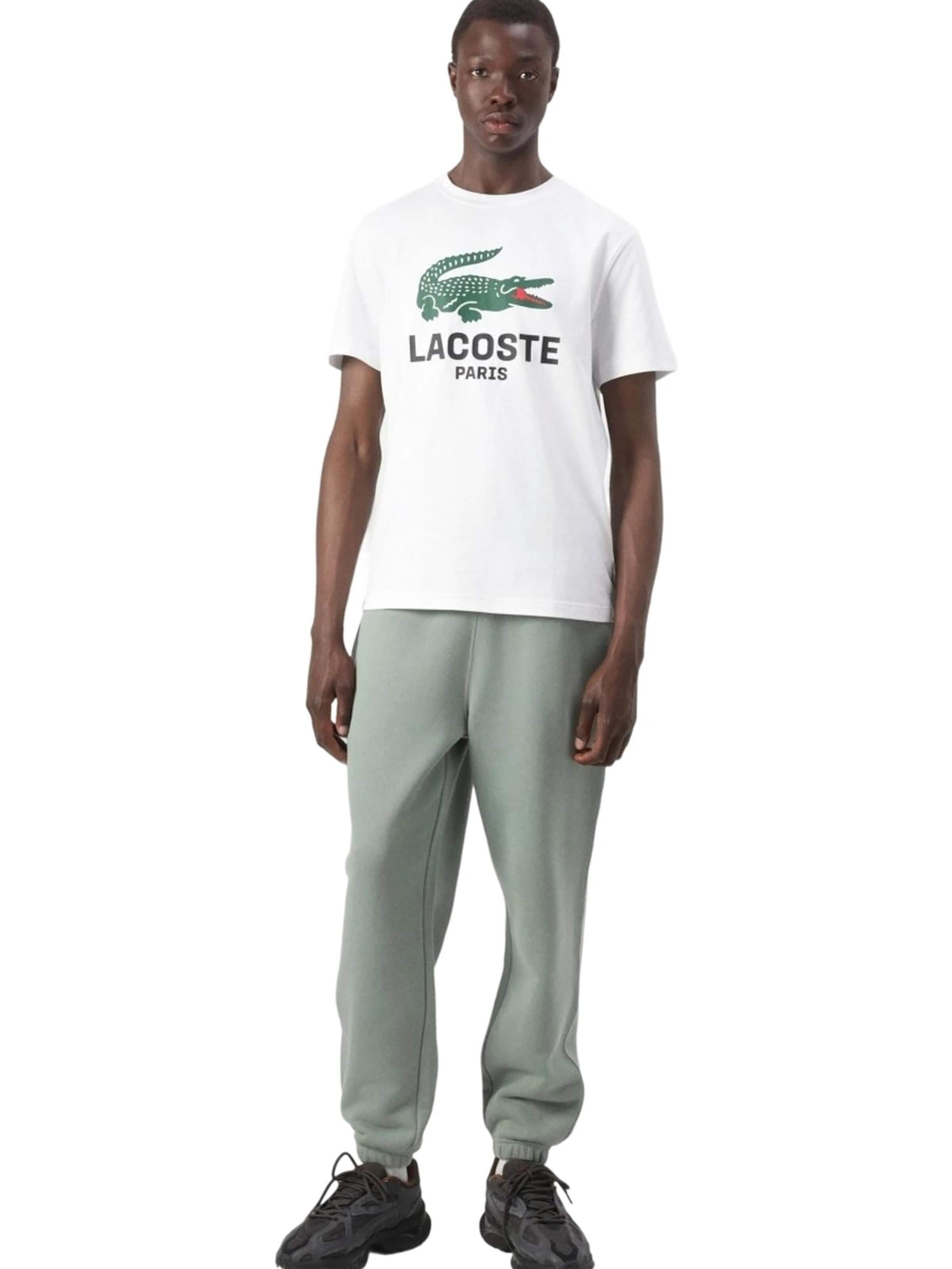LACOSTEMajica 'Camiseta lacoste blanca big chest logo crewneck tee' - bijela boja