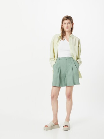 DRYKORN Wide leg Pleat-front trousers in Green