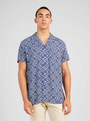 BURTON MENSWEAR LONDON - Ajuste regular Camisa en azul: frente