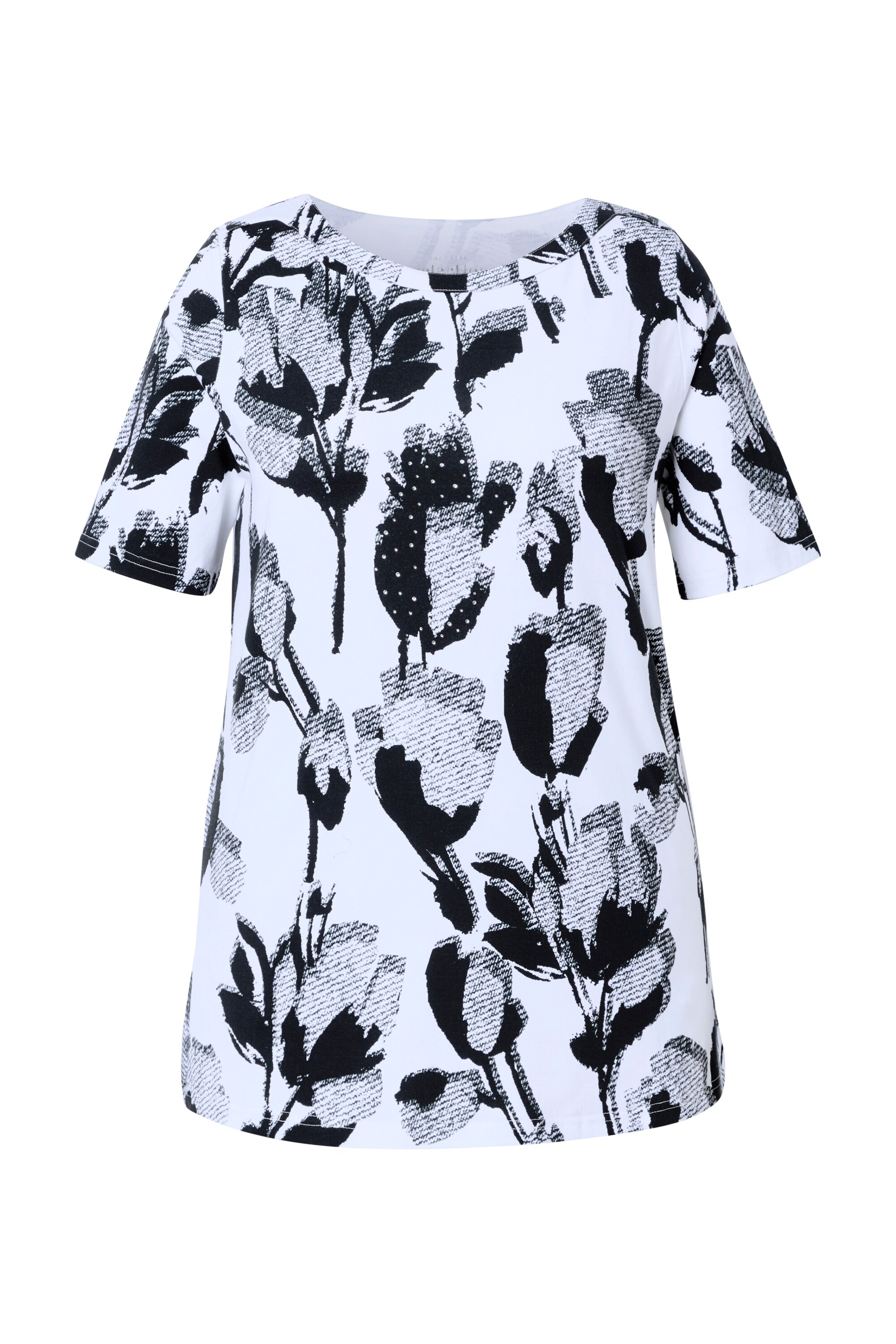 Ulla Popken Shirt in Schwarz: Vorderseite